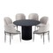 Manhattan Comfort Round Dining Set of 7, 59.05 in L, American Solid Ash Wood, Black and Wheat 6-DT05DC052-WT - alternate 5